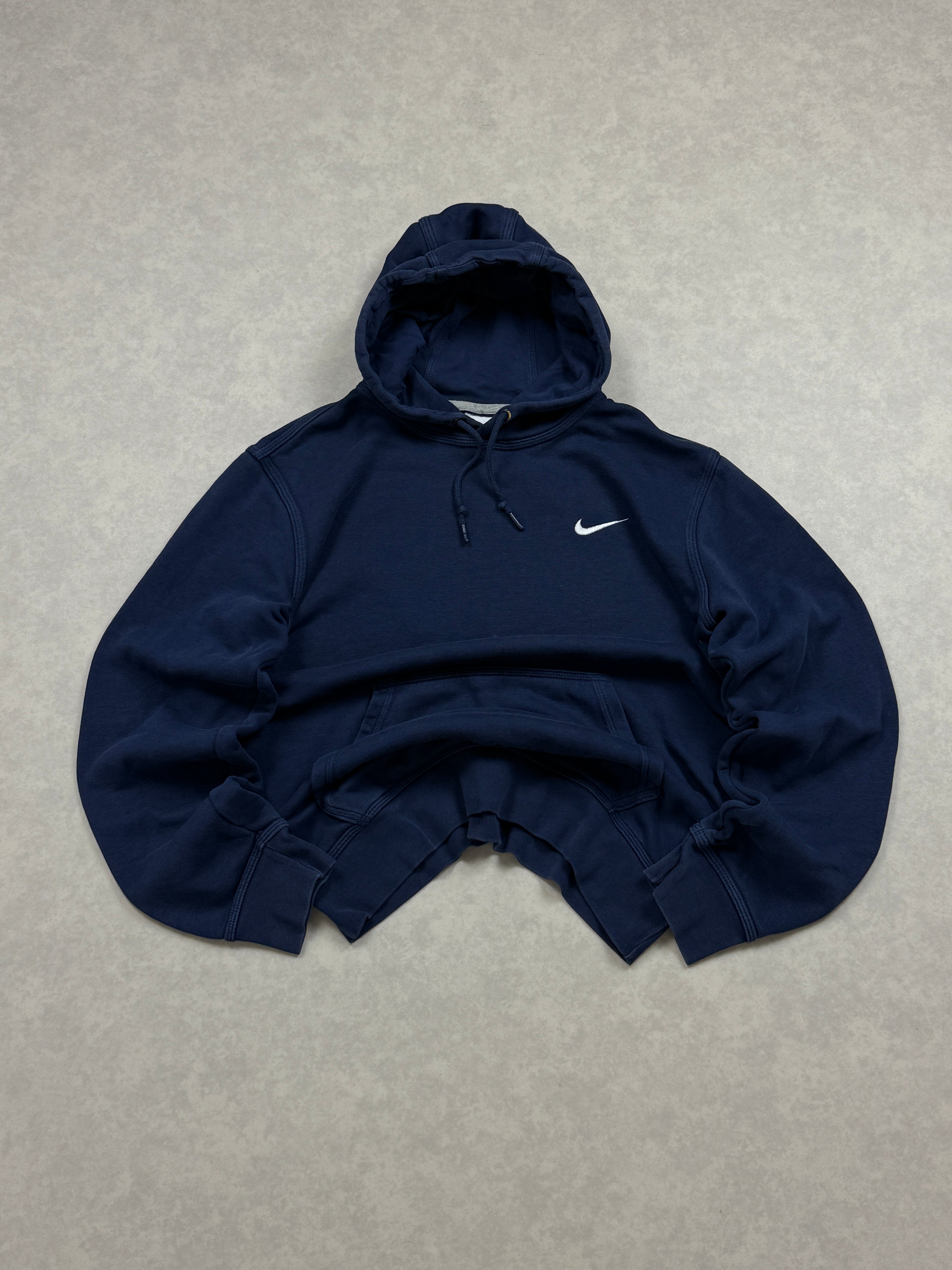 Bluza Nike Basic Hoodie Mini Swoosh Granatowa [M]