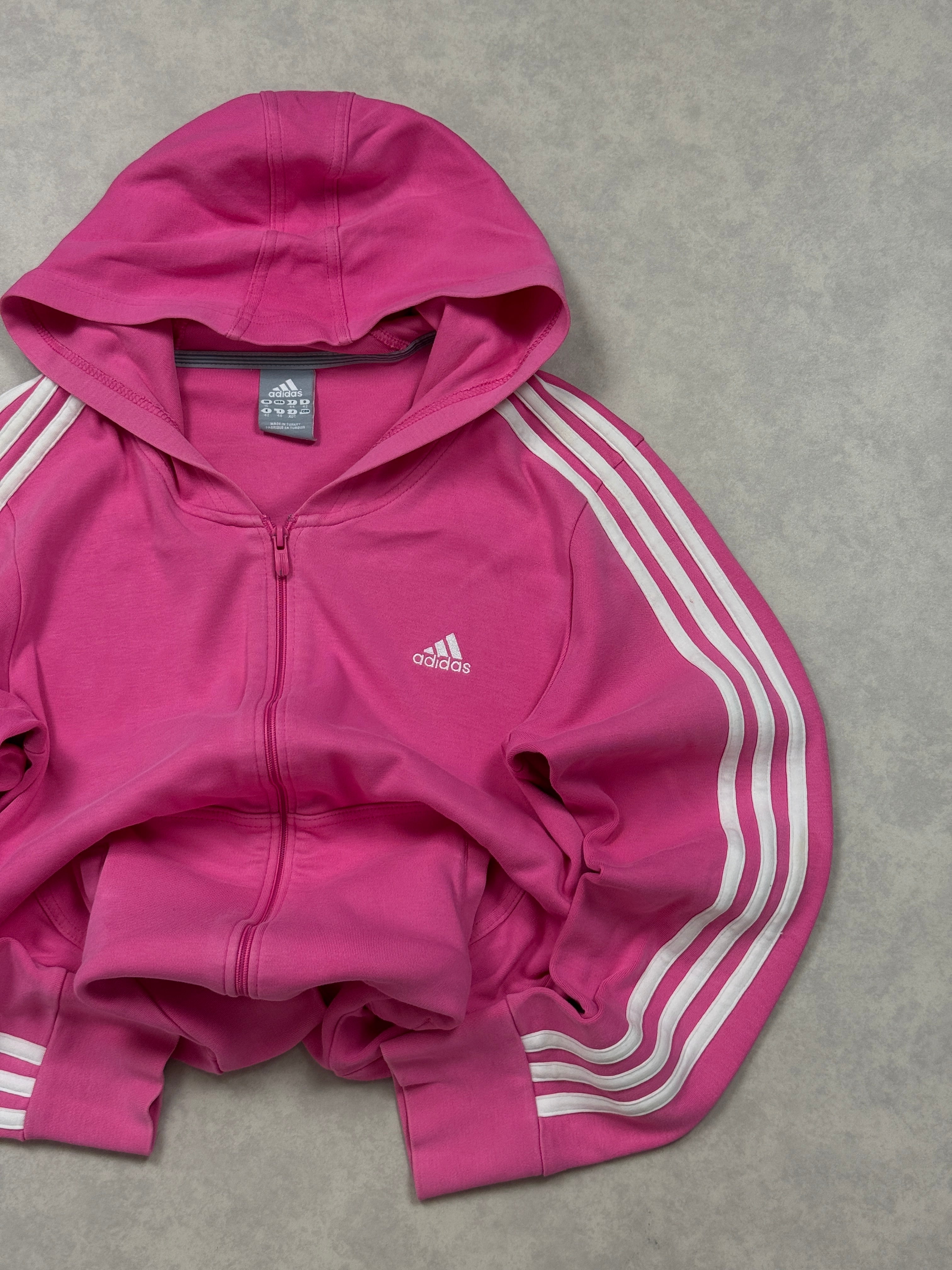 Bluza Adidas Zip Różowa Y2K [XS]