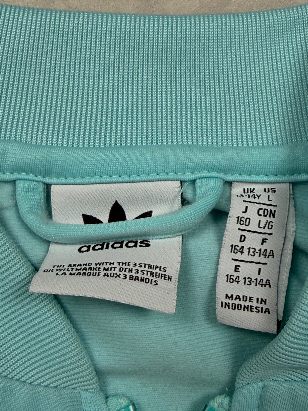 Bluza Adidas Turkusowa Tracksuit Zip Y2K [XS]