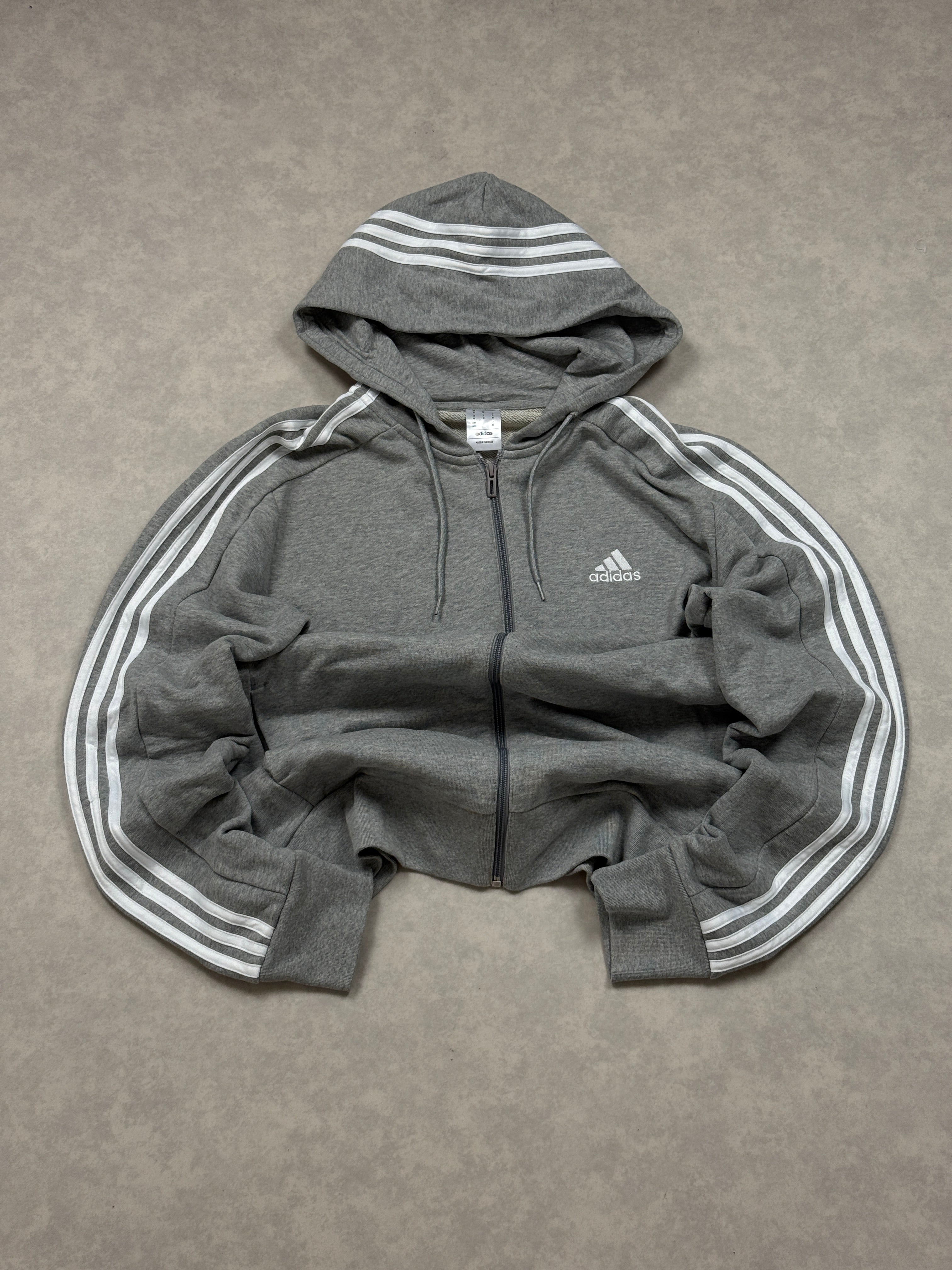 Bluza Adidas Zip Szara Basic [XL]