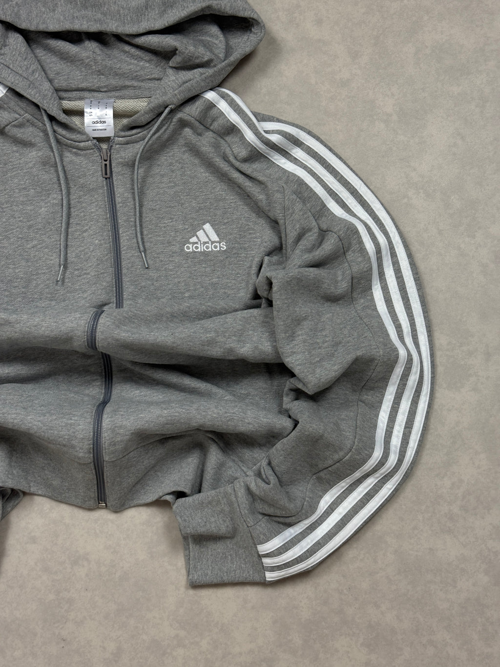 Bluza Adidas Zip Szara Basic [XL]