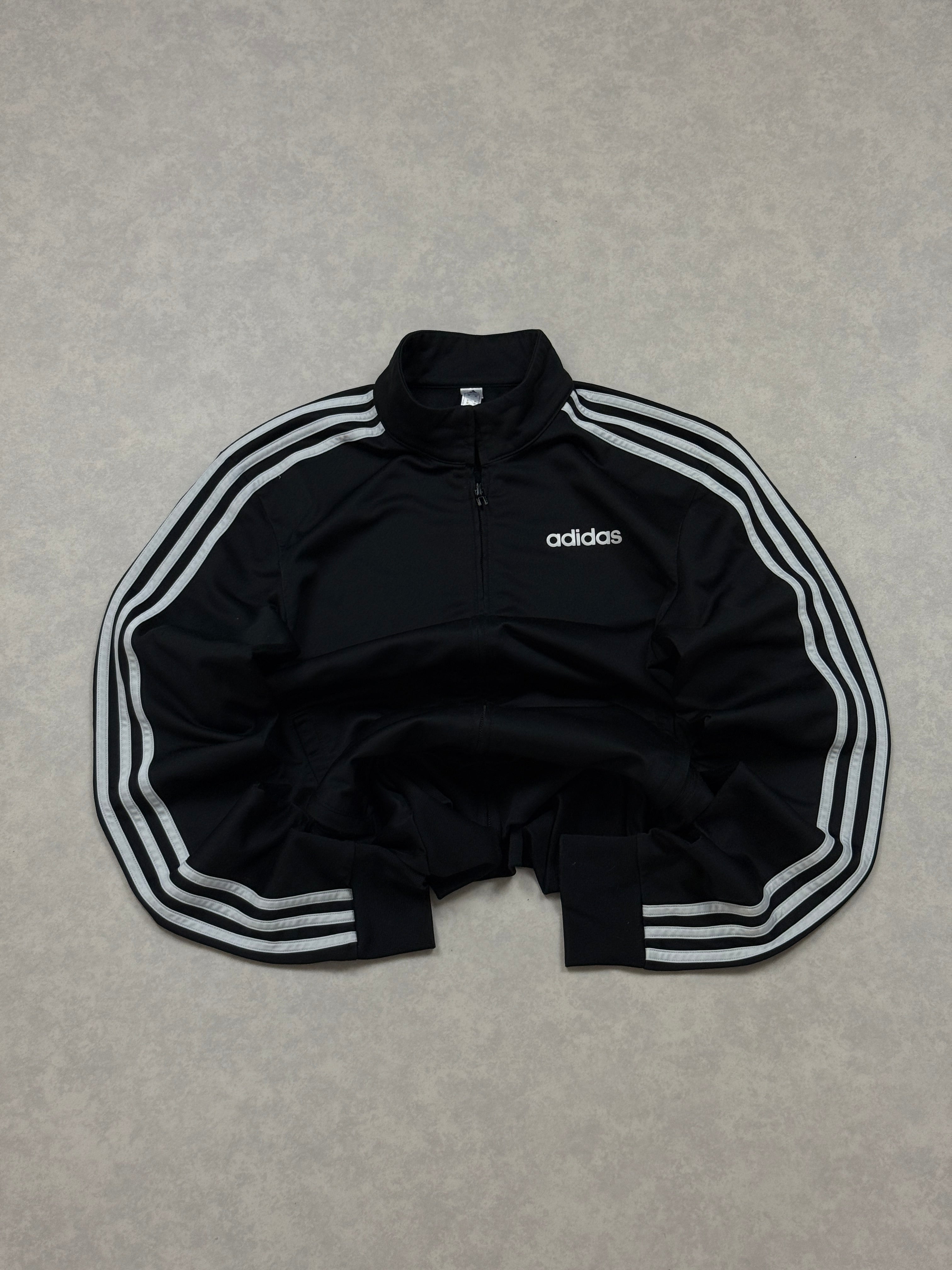 Bluza Adidas Czarna Zip Logo [S]
