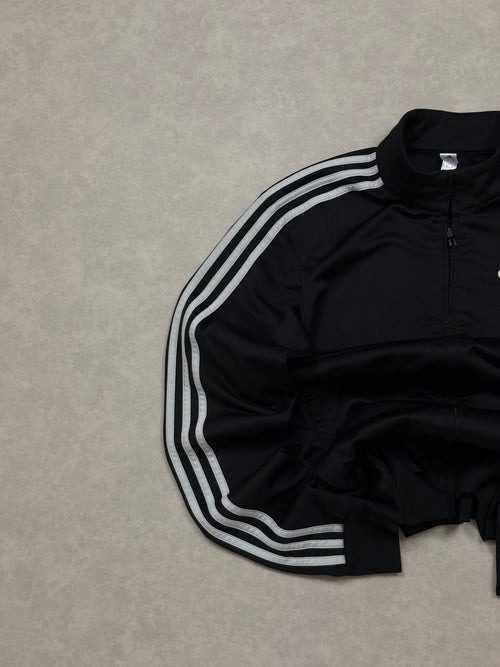 Bluza Adidas Czarna Zip Logo [S]