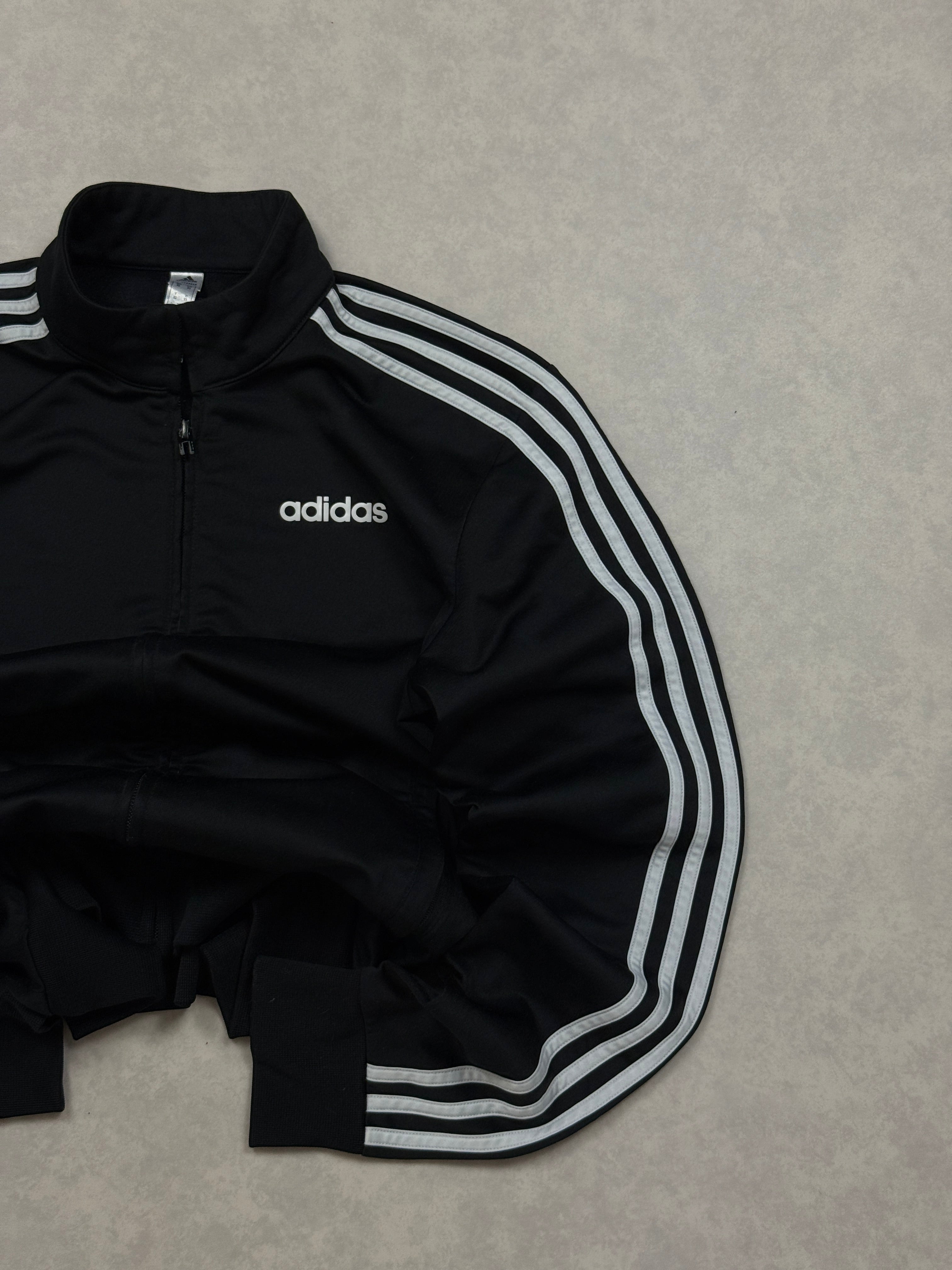 Bluza Adidas Czarna Zip Logo [S]
